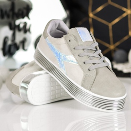 Ideal Shoes Sneakers With Holo Effect grey 1
