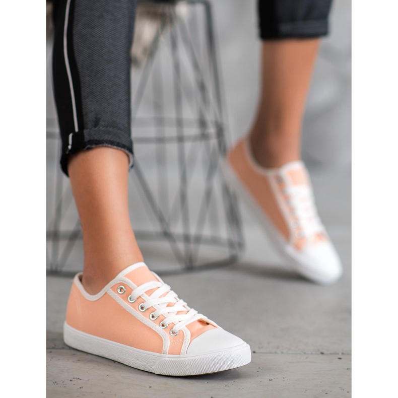 SHELOVET Orange Sneakers 2