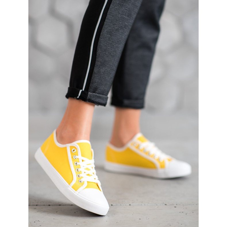 SHELOVET Yellow Sneakers 1