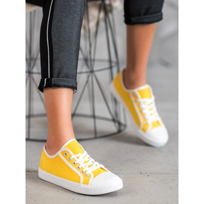 SHELOVET Yellow Sneakers 2