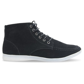 High Suede Shoes Y035 Black 1