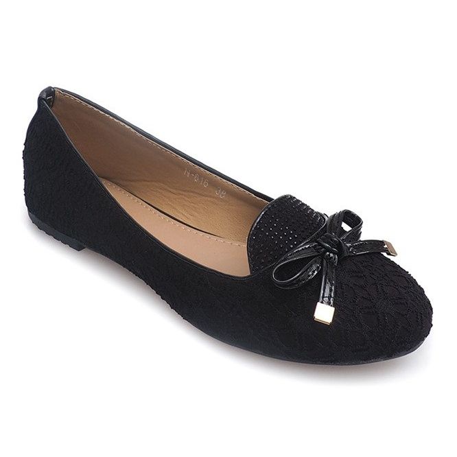 Lace Ballerinas 616 Black 1