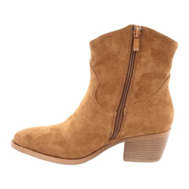 M.Daszyński Casual Women's cowboy boots Daszyński 1921, suede brown 2