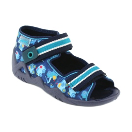 Befado sandals children's shoes 250P090 white navy blue blue 1