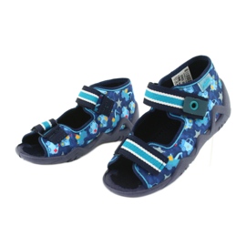 Befado sandals children's shoes 250P090 white navy blue blue 3
