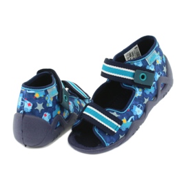 Befado sandals children's shoes 250P090 white navy blue blue 4