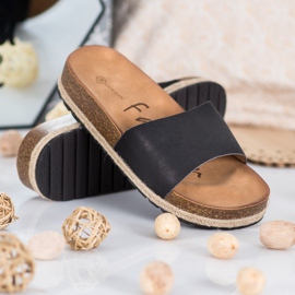 Goodin Fashionable Black Slippers 1