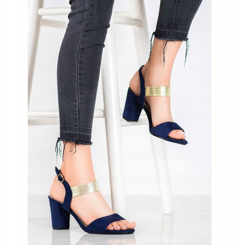 Filippo Sandals With A Gold Belt blue yellow 1 Filippo Sandals With A Gold Belt blue yellow 1