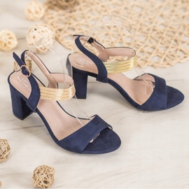Filippo Sandals With A Gold Belt blue yellow 2 Filippo Sandals With A Gold Belt blue yellow 2