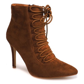 Boots On High Heel 595SE Camel brown 1