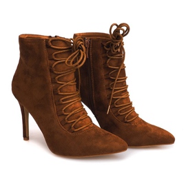 Boots On High Heel 595SE Camel brown 2