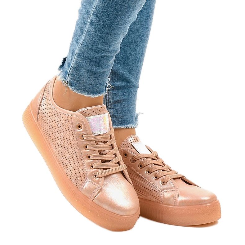 Pink creepersy women's sneakers F-2969 1 Pink creepersy women's sneakers F-2969 1
