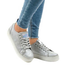 Gray creepersy women's sneakers F-2969 grey 1