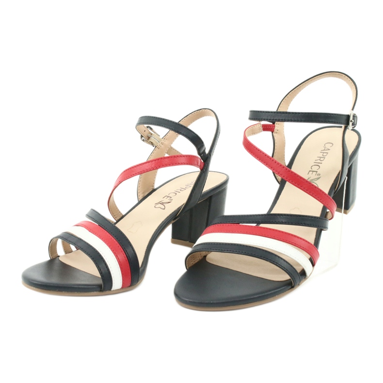 Caprice sandals women's shoes 28304 white red navy blue 3 Caprice sandals women's shoes 28304 white red navy blue 3