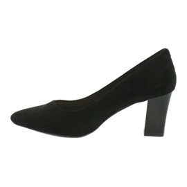 Suede pumps on a high heel Sergio Leone PB403 black 2