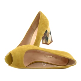Suede pumps Sergio Leone PB135 yellow 5