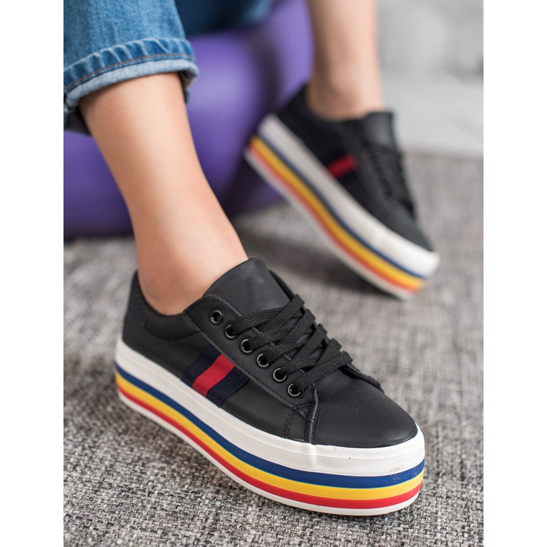 SHELOVET Sports Shoes On The Platform black multicolored 1
