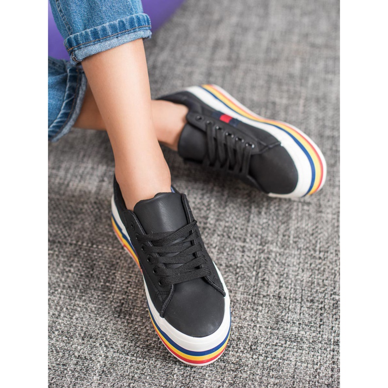 SHELOVET Sports Shoes On The Platform black multicolored 2