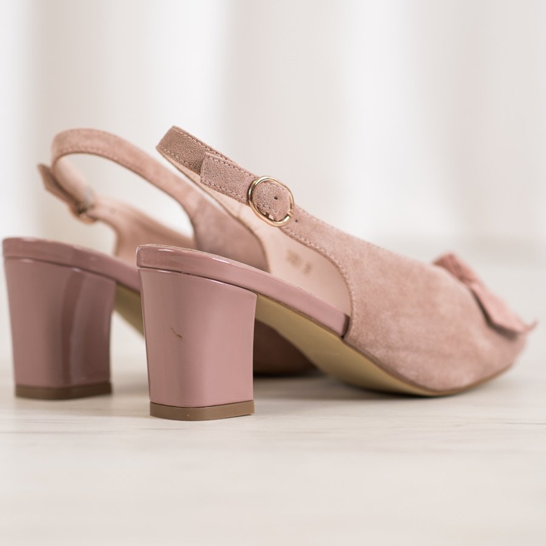 Sergio Leone Open Toe Sandals With A Bow pink 1
