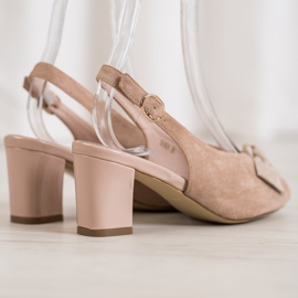 Sergio Leone Open Toe Sandals With A Bow brown 1