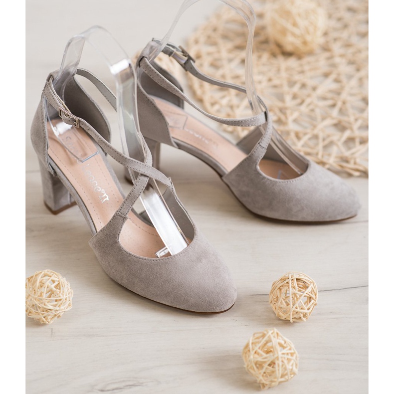 Sergio Leone Stylish Pumps On A Pillar grey 2