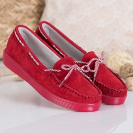 Filippo Classic Leather Loafers red 1