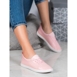 SHELOVET Light Sneakers With Eco Leather pink 1