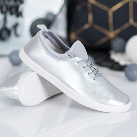 SHELOVET Light Sneakers With Eco Leather grey 1