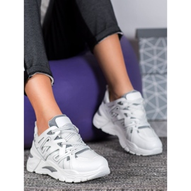 Small Swan Pohodlné Sneakers From Eco Kůže grey 1