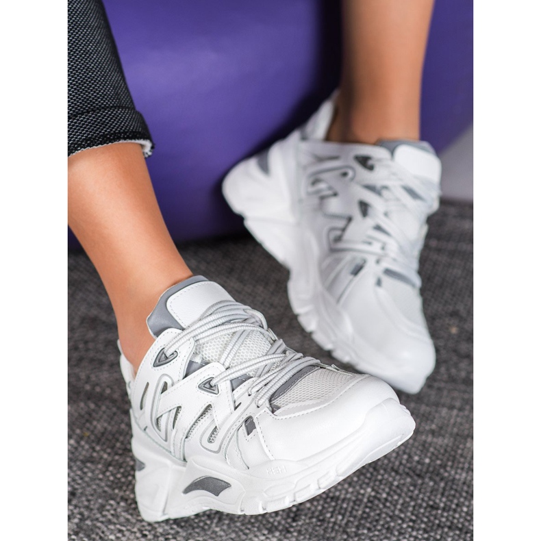 Small Swan Pohodlné Sneakers From Eco Kůže grey 2