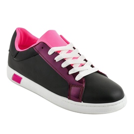 Black sneakers W-3116 pink 1 Black sneakers W-3116 pink 1