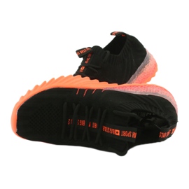Big Star slip-on / lace-up sports shoes FF274342 colorless black orange 6
