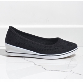 Black sneakers on the wedge heel 1145-Y 1