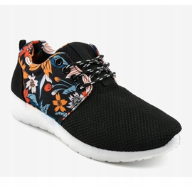 Black sports shoes B02-1 multicolored 1