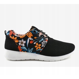 Black sports shoes B02-1 multicolored 2