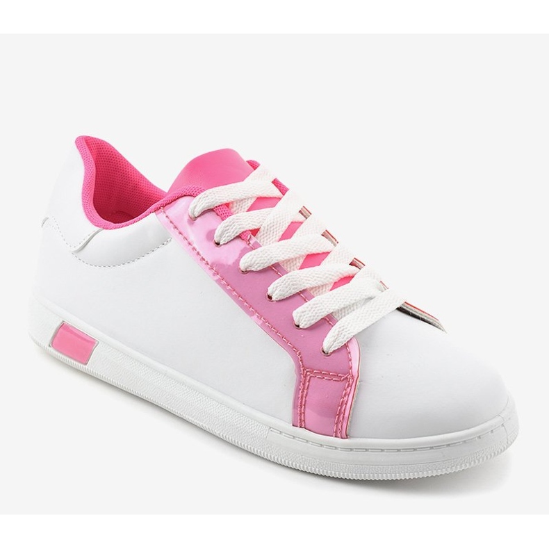 White sneakers W-3116 pink 1