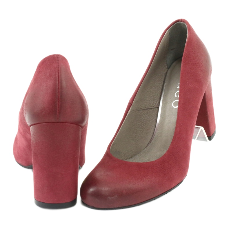 Classic women's shoes Edeo 2119 claret multicolored 3 Classic women's shoes Edeo 2119 claret multicolored 3