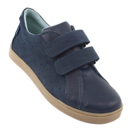 Boys' shoes with Velcro Mazurek 1235, navy blue 1