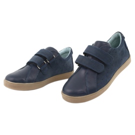 Boys' shoes with Velcro Mazurek 1235, navy blue 3