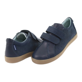 Boys' shoes with Velcro Mazurek 1235, navy blue 4
