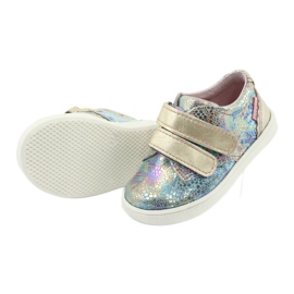 Girls' Holographic leather shoes for Velcro 1327 purple mazurek violet 5