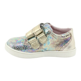Girls' Holographic leather shoes for Velcro 1327 purple mazurek 2