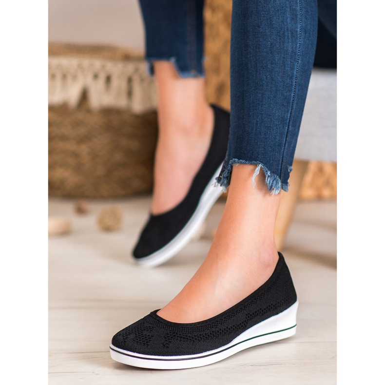 Super Me Openwork Ballerina On Wedge black 1