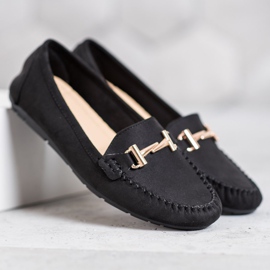 Clowse Black Moccasins With Ornament 2