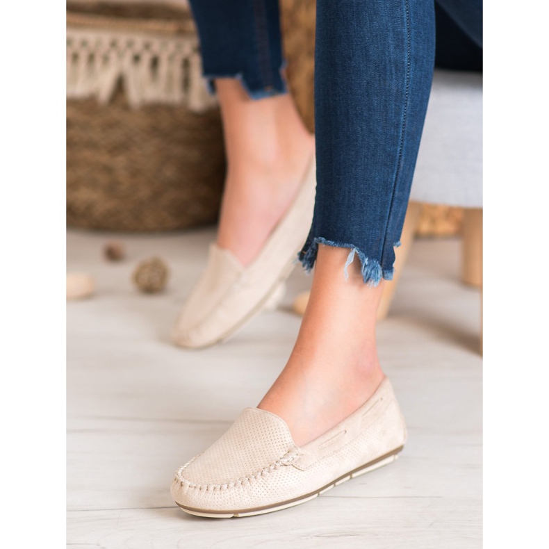 Clowse Beige Loafers With Suede 2