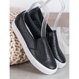 J. Star Openwork Sneakers On The Platform black 1