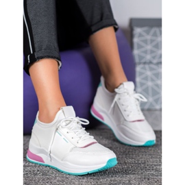 SHELOVET Tied Shoes In Eco Leather white 1 SHELOVET Tied Shoes In Eco Leather white 1