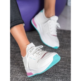 SHELOVET Tied Shoes In Eco Leather white 2