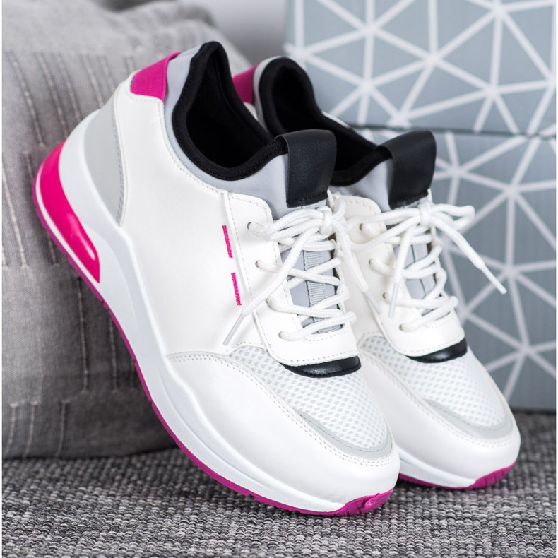 SHELOVET Tied Shoes In Eco Leather white 1