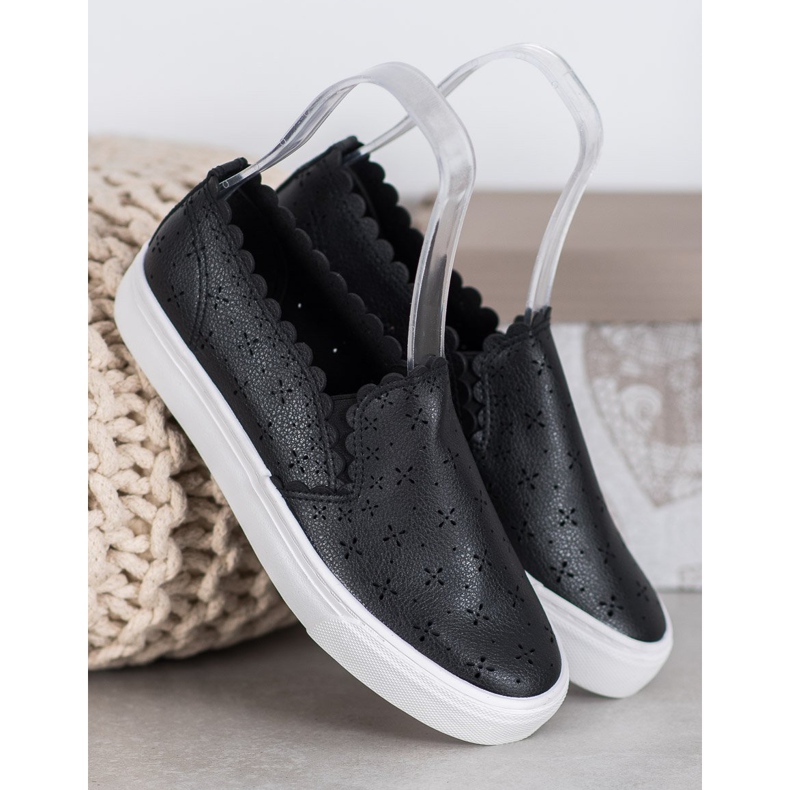 J. Star Eco leather slip-on sneakers black 1